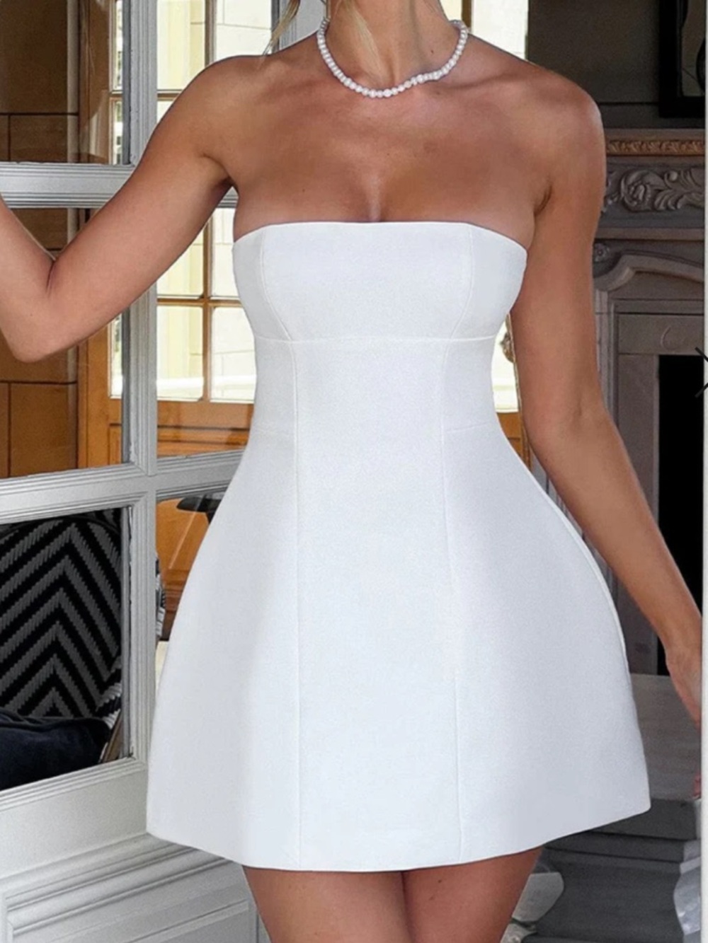 Babyboo | ASHA Strapless Mini DRESS - IVORY | Medium New with Tag